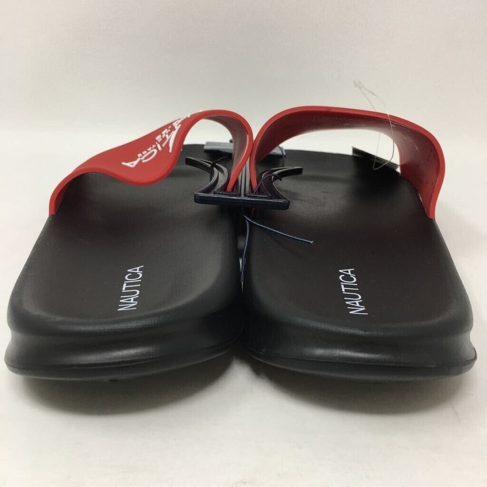 Nautica Mens Porter Slide Sandals Red Black Slip Ons 10 EUR 43 New - Picture 5 of 9
